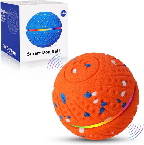 Interactive Dog Ball, Remote-Controlled Moving Dog Toy with Colorful Lights, 3 Interactive Modes and TPU Material, Bouncing Ball for Dogs to Keep Them Entertained in Saudi Arabia
