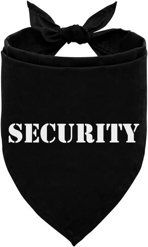 Security Dog Bandana, Funny Dog Bandana, Baby Security Dog Bandana, Black Dog Bandana, Pet Dog Triangle Scarf, Gift for Dog Lover, Dog Scarf, Dog Bandana for Small Medium Dogs (C26) in Kuwait