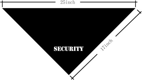 Security Dog Bandana, Funny Dog Bandana, Baby Security Dog Bandana, Black Dog Bandana, Pet Dog Triangle Scarf, Gift for Dog Lover, Dog Scarf, Dog Bandana for Small Medium Dogs (C26) in Kuwait