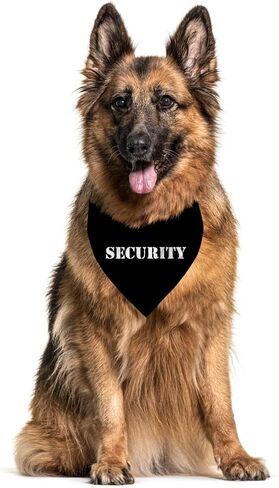 Security Dog Bandana, Funny Dog Bandana, Baby Security Dog Bandana, Black Dog Bandana, Pet Dog Triangle Scarf, Gift for Dog Lover, Dog Scarf, Dog Bandana for Small Medium Dogs (C26) in Kuwait