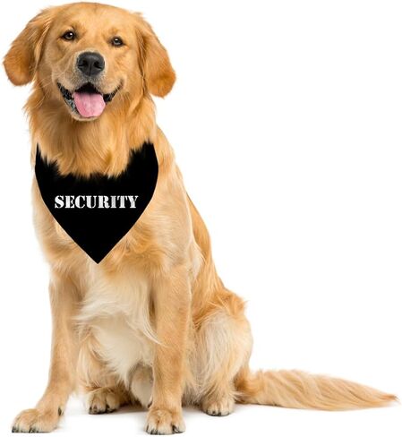 Security Dog Bandana, Funny Dog Bandana, Baby Security Dog Bandana, Black Dog Bandana, Pet Dog Triangle Scarf, Gift for Dog Lover, Dog Scarf, Dog Bandana for Small Medium Dogs (C26) in Kuwait