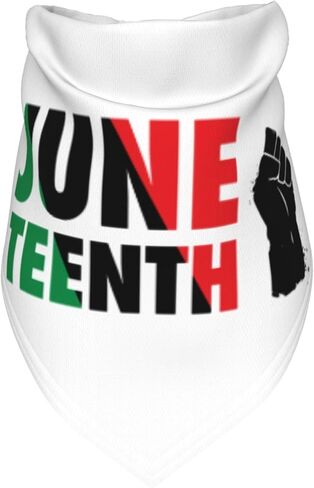 سعيد Juneteenth يوم الكلب عصابات مثلث عكسها الكلب وشاح المرايل قابل للتعديل الأوشحة الحيوانات الأليفة الملحقات للكلاب الصغيرة المتوسطة الحيوانات الأليفة القطط in Kuwait