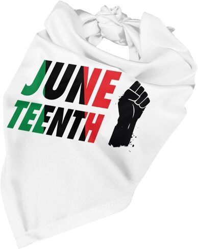سعيد Juneteenth يوم الكلب عصابات مثلث عكسها الكلب وشاح المرايل قابل للتعديل الأوشحة الحيوانات الأليفة الملحقات للكلاب الصغيرة المتوسطة الحيوانات الأليفة القطط in Kuwait