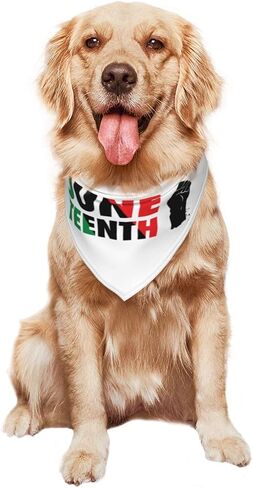 سعيد Juneteenth يوم الكلب عصابات مثلث عكسها الكلب وشاح المرايل قابل للتعديل الأوشحة الحيوانات الأليفة الملحقات للكلاب الصغيرة المتوسطة الحيوانات الأليفة القطط in Kuwait