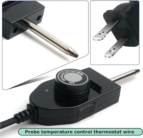 06900 probe temperature control thermostat cable, suitable for level pans, grills, frying pans, terminal spacing 1-3/8 inches, electric heating probe control, 125V10A replacement parts in Kuwait