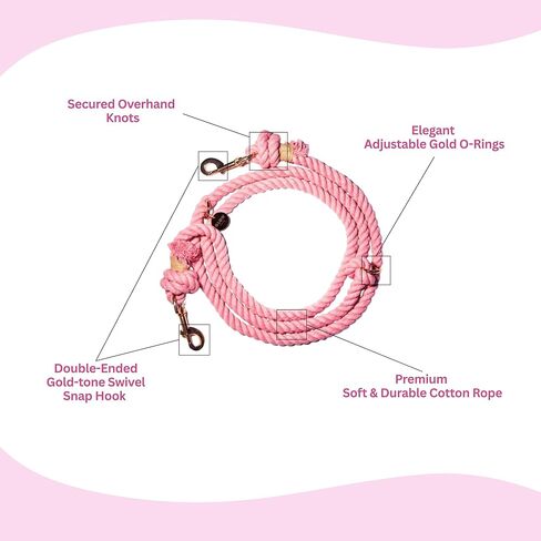 مجموعة Glow Pups "Fashion Forward Walking Bundle: مجموعة لعبة محفظة قطيفة للكلاب على طراز مصمم وردي (تتضمن هاتف مخالب وأحمر شفاه وطلاء أظافر) + مقود كلب من الحبال باللون الوردي الفاتح المتطابق بدون استخدام اليدين (مجموعة مكونة من 5 قطع) in Kuwait