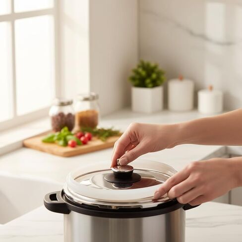 حشية سيليكون عالمية لطباخات الضغط الكهربائية 3-4L/10QT - حلقة إغلاق غطاء مقاومة للحرارة العالية (القطر الداخلي 20 سم، أجزاء الطباخ من الفولاذ المقاوم للصدأ) in Kuwait