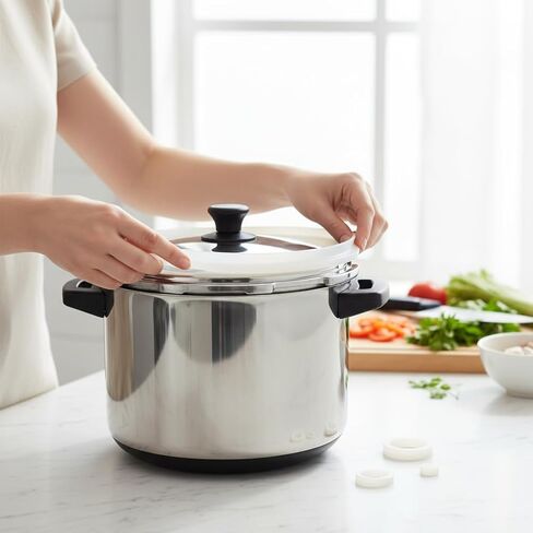 حشية سيليكون عالمية لطباخات الضغط الكهربائية 3-4L/10QT - حلقة إغلاق غطاء مقاومة للحرارة العالية (القطر الداخلي 20 سم، أجزاء الطباخ من الفولاذ المقاوم للصدأ) in Kuwait