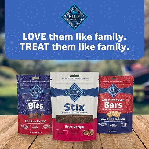 Blue Buffalo Red White & Blue Bars Crunchy Dog Treats Baked with Oatmeal & Cinnamon, 11-oz Bag in Saudi Arabia