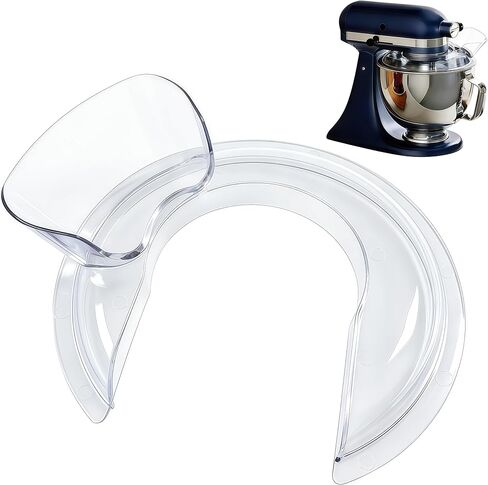 4.5-5 QT Tilt-Head Stand Mixer Splash Guard, Food Grade Durable Mixer Bowl Lid with Tight Seal, Anti-Spill & Anti-Leak, Compatible with KitchenAid Tilt-Head Mixers, Dishwasher Safe in Kuwait