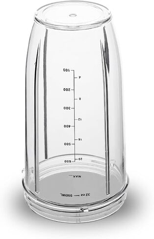 كوب بديل WONDER STAR سعة 32 أونصة متوافق مع خلاطات Nutri-Bullet بقدرة 600 وات و900 وات، كوب خلاط طويل خالٍ من مادة BPA سعة 950 مل مع 4 ألسنة للإمساك، مصنوع من البولي كربونات الصالحة للطعام in Kuwait