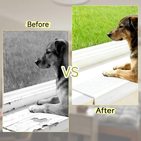 Dog Cat Scratching Windows Sill Protector L-Shape Cuttable Self-Adhesive for Furniture Edge Door Wall Protection（White5.43×78.7Inchs） in Kuwait