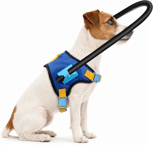 Adjustable Blind Dog Halo Collar, Protective Navigation Aid with Protective Ring Collar for Visually Impaired Dogs (XXS fits 12.90"-18.50") in Kuwait