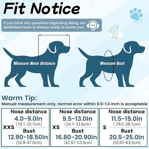 Adjustable Blind Dog Halo Collar, Protective Navigation Aid with Protective Ring Collar for Visually Impaired Dogs (XXS fits 12.90"-18.50") in Kuwait