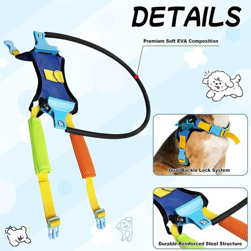 Adjustable Blind Dog Halo Collar, Protective Navigation Aid with Protective Ring Collar for Visually Impaired Dogs (XXS fits 12.90"-18.50") in Kuwait