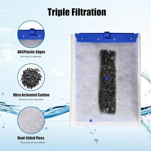 18-Pack Large Replacement Filter Cartridges Compatible with Tetra Whisper Bio-Bag Filters Large Aaquarium Filter Cartridges for Whisper 20i/40i /IQ20/30/45/60 PF20/30/40/60 Power Filters (L-18Pack) in Kuwait