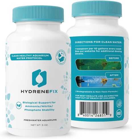 Hydrenefix Aquarium Treatment – Ammonia, Nitrite & Phosphate Stabilizer– 5oz Freshwater Fish Tank Water Conditioner, Clarifier & Stabilizer – Aquarium Water Treatment & Tank Cleaner Solution in Kuwait