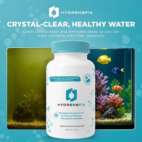 Hydrenefix Aquarium Treatment – Ammonia, Nitrite & Phosphate Stabilizer– 5oz Freshwater Fish Tank Water Conditioner, Clarifier & Stabilizer – Aquarium Water Treatment & Tank Cleaner Solution in Kuwait