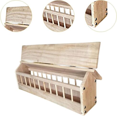 Gralara Pigeon Feeder Trough Bird Feeding Bowl Birds Supplies Chicken Feeder Poultry Food Dispenser for Ducklings Home Garden Birds, 40x11x7cm in Kuwait