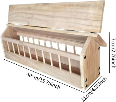 Gralara Pigeon Feeder Trough Bird Feeding Bowl Birds Supplies Chicken Feeder Poultry Food Dispenser for Ducklings Home Garden Birds, 40x11x7cm in Kuwait