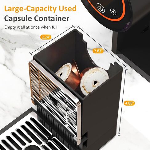 SUNVIVI Espresso Pod Machine for Home, Capsule Coffee Maker for NS Original Pods, 20 Bar Single Serve Mini Pod Maker with 22oz Removable Water Tank, Adjustable Cup Tray for Home & Office, Black in Kuwait