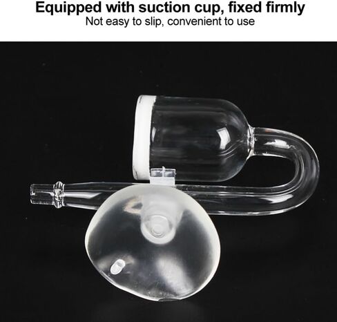 Glass Aquarium CO2 Atomizer Fine Bubble Diffuser with Suction Cup, Leak-Proof Design for Fish Tank Oxygenation in Kuwait