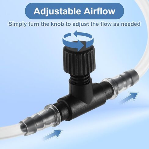20 Pcs Aquarium Control Valve - T Shaped Aquarium Air Valves for 3/16" (4mm) ID Airline Tubing - Single Way Control Valve for Fish Tank Accessories in Kuwait