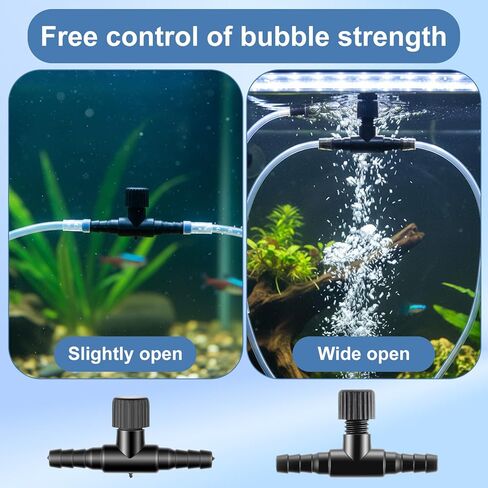20 Pcs Aquarium Control Valve - T Shaped Aquarium Air Valves for 3/16" (4mm) ID Airline Tubing - Single Way Control Valve for Fish Tank Accessories in Kuwait