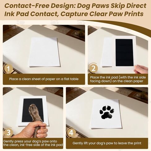 Dog Memorial Gifts for Loss of Dog,Dog Memorial Picture Frame with Collar Holder,with 2 Pcs Paw Keys and Paw Print,Condolence Gift for Pet Lovers in Kuwait