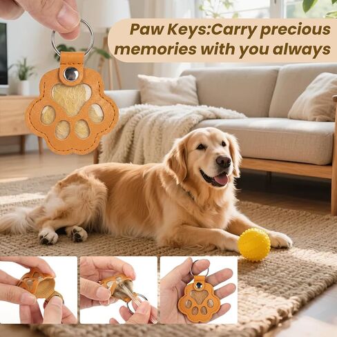 Dog Memorial Gifts for Loss of Dog,Dog Memorial Picture Frame with Collar Holder,with 2 Pcs Paw Keys and Paw Print,Condolence Gift for Pet Lovers in Kuwait