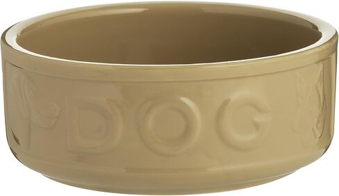 Mason Cash: وعاء Cane Dog - 7 بوصات، 40.6 أونصة - أسمر، طبق طعام وماء، خزف حجري متين، آمن للاستخدام في الميكروويف وغسالة الأطباق، وجبة طعام الحيوانات الأليفة - ترطيب in Kuwait