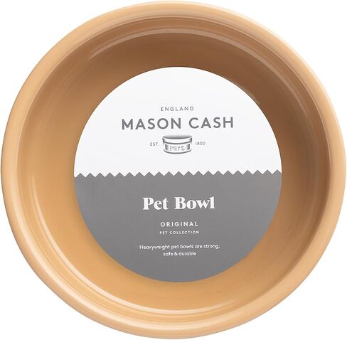 Mason Cash: وعاء Cane Dog - 7 بوصات، 40.6 أونصة - أسمر، طبق طعام وماء، خزف حجري متين، آمن للاستخدام في الميكروويف وغسالة الأطباق، وجبة طعام الحيوانات الأليفة - ترطيب in Kuwait