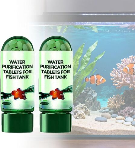 Powerful Aquarium Water Purification Tablet,Water Purification Tablets for Fish Tank,Remove All Kinds of Turbidity from Fish TankWater (2) in Kuwait