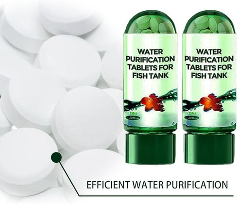 Powerful Aquarium Water Purification Tablet,Water Purification Tablets for Fish Tank,Remove All Kinds of Turbidity from Fish TankWater (2) in Kuwait