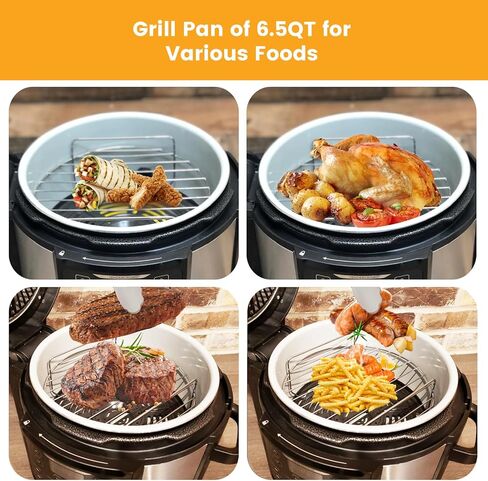 سلة مقلاة الهواء لطباخ ضغط مقلاة الهواء Ninja Foodi 6.5QT FD302، قطع غيار ملحقات مقلاة الهواء المستديرة 9.2 بوصة لـ Ninja Foodi 5QT FD101 6.5QT OS301 Instant Pot Pro Duo 8 QT مقلاة الهواء in Kuwait