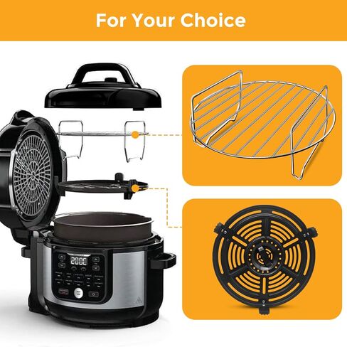 سلة مقلاة الهواء لطباخ ضغط مقلاة الهواء Ninja Foodi 6.5QT FD302، قطع غيار ملحقات مقلاة الهواء المستديرة 9.2 بوصة لـ Ninja Foodi 5QT FD101 6.5QT OS301 Instant Pot Pro Duo 8 QT مقلاة الهواء in Kuwait