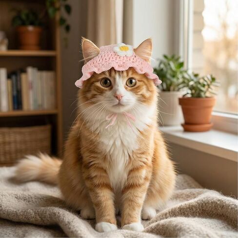 3pcs Frog and Strawberry Hat for Cat, Strawberry Dog Hat, Cute Pet Hats for Puppy Cat Kitten Dogs Birthday Party Christmas Halloween, 3 Colors in Kuwait