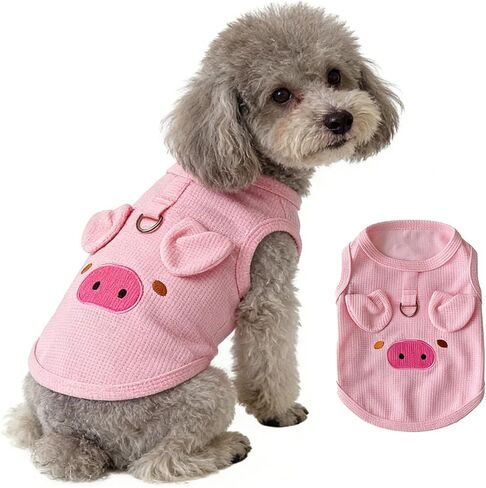 Cute Pet Vest Harness for Small Dogs & Cats, Waffle Knit with D-Ring (Yellow Bear,S) in Kuwait