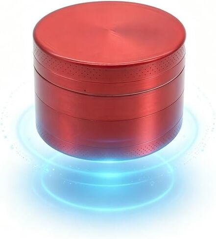 مطحنة توابل من سبائك الزنك مقاس 2.5 بوصة، تصميم محمول صغير الحجم مع حجرة تخزين، أداة مطبخ أساسية - أحمر in Kuwait