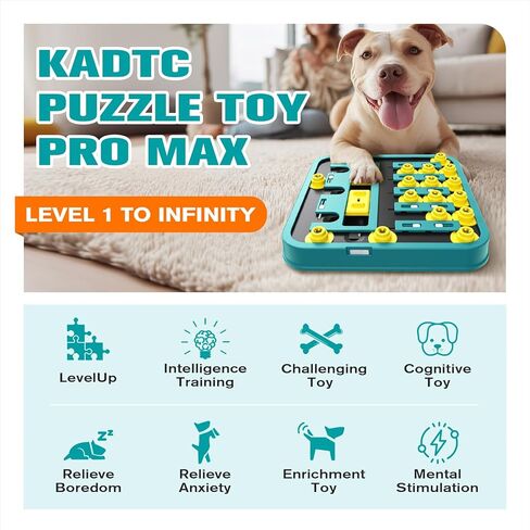 لعبة ألغاز الكلاب من KADTC برو ماكس، حجم كبير جدًا، المستوى 1 إلى اللعب اللانهائي للكلاب الذكية ألعاب التحفيز العقلي الصلبة in Kuwait