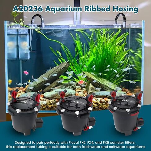 A20236 استبدال خرطوم مضلع لمرشحات علبة Fluval FX2/FX4/FX6، أنابيب حوض السمك 8.75 قدم لأحواض المياه العذبة والمياه المالحة in Kuwait