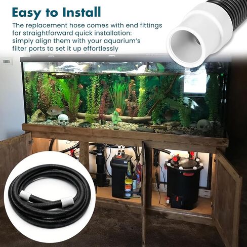 A20236 استبدال خرطوم مضلع لمرشحات علبة Fluval FX2/FX4/FX6، أنابيب حوض السمك 8.75 قدم لأحواض المياه العذبة والمياه المالحة in Kuwait