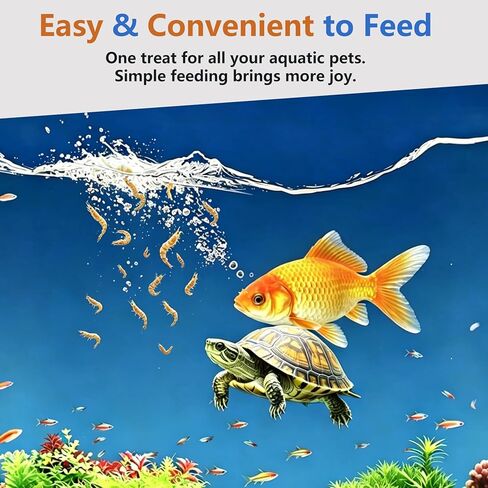 Amzey 0.5oz Sun Dried Baby Shrimp for Turtles - 100% Natural Dried Red Shrimp Fish Food, High Protein Gammarus, Food for All Aquatic Fish, Turtles, Frog, and Newts in Kuwait
