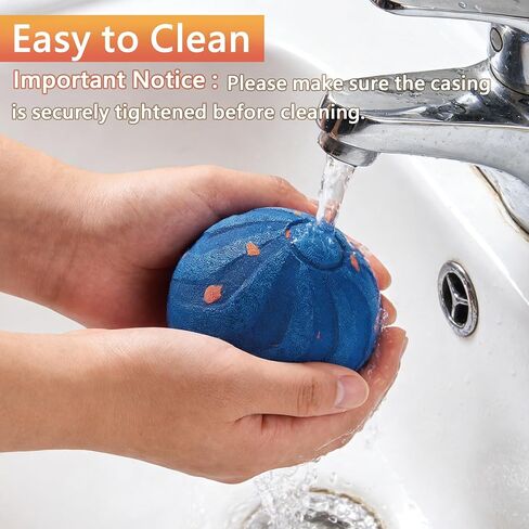 Smart Interactive Dog Toys Ball,Moving Dog Toy Ball,Automatic Moving, Bouncing, E-TPU Material, IPX7 Waterproof Rating, Pet Vibrating Dog Ball for Medium and Large Dogs-Blue in Kuwait