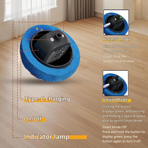 Smart Interactive Dog Toys Ball,Moving Dog Toy Ball,Automatic Moving, Bouncing, E-TPU Material, IPX7 Waterproof Rating, Pet Vibrating Dog Ball for Medium and Large Dogs-Blue in Kuwait
