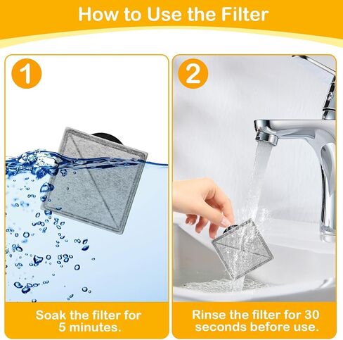 16 Pack Replacement Filters for Petsafe Premier, Ion-X, Outlast Pumpless & Viva Pet Water Fountain, Includes 16 Filters, Carbon Filters for Cat and Dog Indoor in Kuwait