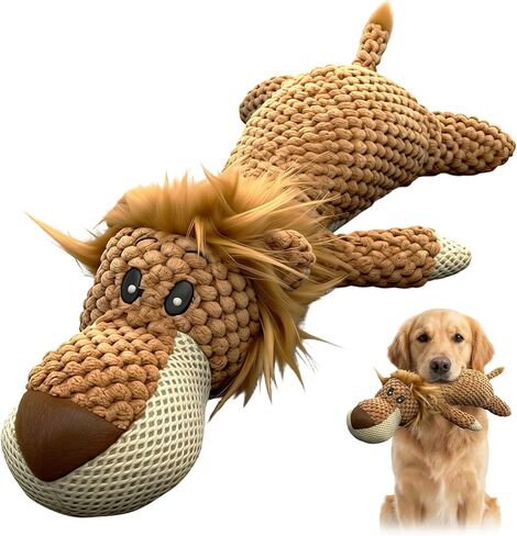 Dog Toys Indestructible Dog,Soft Chew Toy,Durable Squeaky Dog Toys for Heavy Chewers,Toy Puppy Pet Mutt Toy Plush Dog Chew Toy, Interactive Dog Toys (Brown) in Kuwait