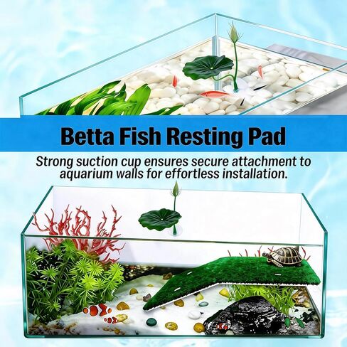 3pcs Betta Fish Hammock, Betta Fish Tank Accessories, Floating Rest Platform for Small Nano Aquariums in Kuwait