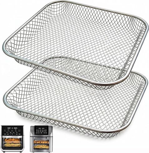 Air Fryer Oven Baskets for Gourmia 14QT Air Fryers, Premium Mesh Shelf Dehydrator Rack Grid Grill Pan Crisper Cooking Plate Tray Insert Grate for Gourmia Air Fryer Oven, Dishwasher Safe in Kuwait