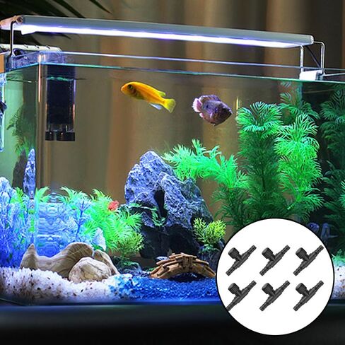 30 Pcs Aquarium Air Control Valves, Black T-Shaped Single Way Air Flow Regulators for Fish Tank Pump Systems, Adjustable Plastic Hose Connectors for 4mm Tubing in Kuwait
